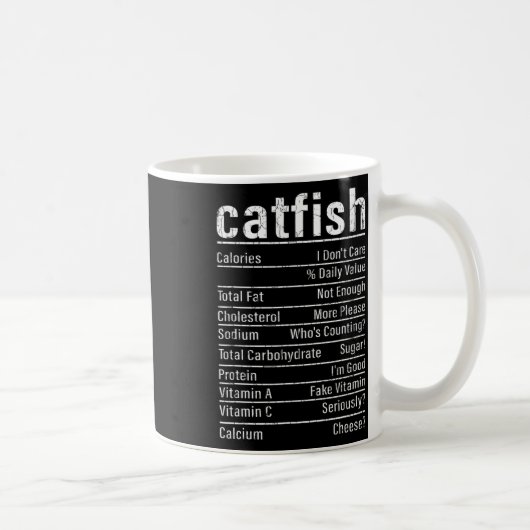 Catfish Fakten Funny Fishing Lover Catfish Graph Kaffeetasse (Rechts)