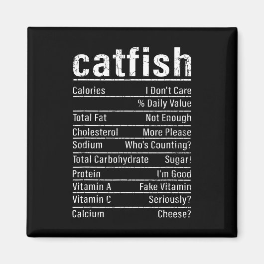 Catfish Fakten Funny Fishing Lover Catfish Graph Magnet (Vorne)