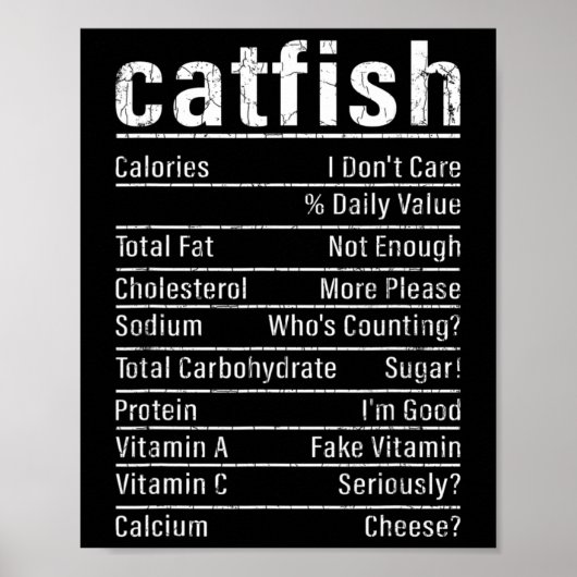 Catfish Fakten Funny Fishing Lover Catfish Graph Poster (Vorne)