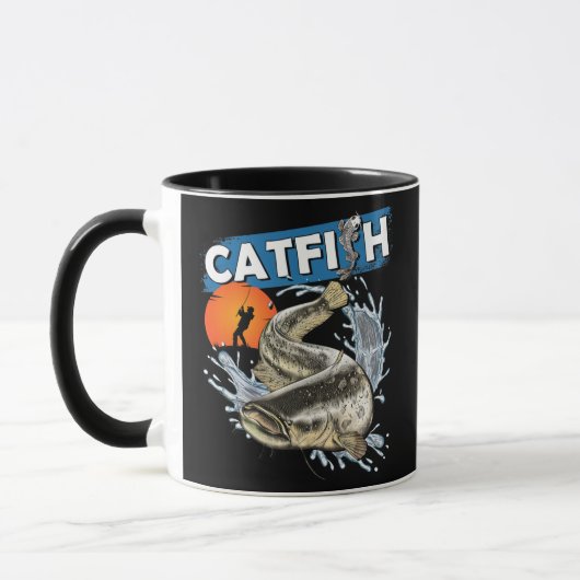 Catfish Fisherman Tasse (Links)