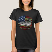 Catfish Fishing America USA Flag Camouflage Fishin T-Shirt (Vorderseite)
