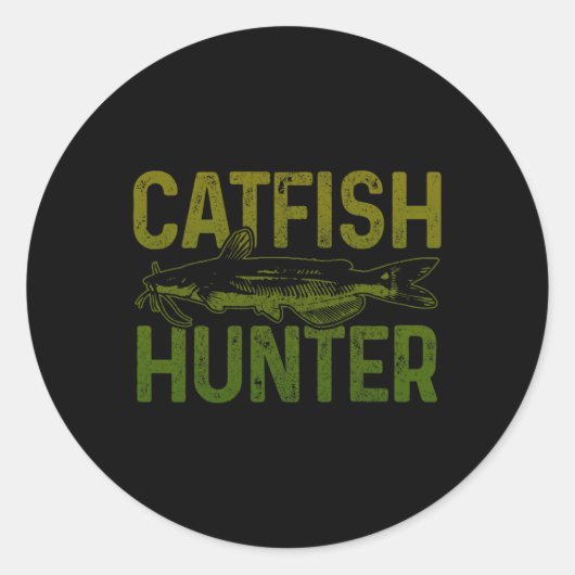 Catfish Hunter Catfish Fishing Gift Runder Aufkleber (Vorderseite)