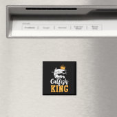 Catfish King Design Funny Catfish Fishing-Geschenk Magnet (In Situ (Geschirrspüler))