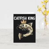 Catfish King - Fischereienthusiast Fischer Fishin Karte (Gelbe Blume)