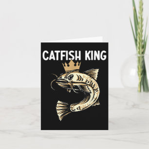Catfish King - Fischereienthusiast Fischer Fishin Karte