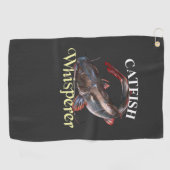 Catfish Whisperer Dark Fishing Handtuch (Horizontal)