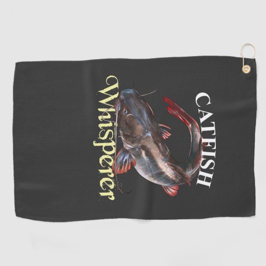 Catfish Whisperer Dark Fishing Handtuch (Horizontal)