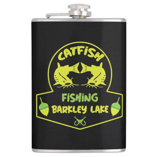 Catfishing Lake Barkley Kentucky Flachmann (Vorderseite)