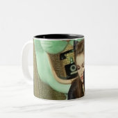 Catfrau Zweifarbige Tasse (Vorderseite Links)