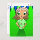 CatGirl Postkarte (Vorne/Hinten)