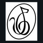 Catgut Strings Art Deco Treble Clef Logo Wand an W Poster<br><div class="desc">Catgut Strings Art Deco Treble Clef Logo Wall Art macht ein großartiges Gesprächsstück und wird sicher die Aufmerksamkeit von jedem erfassen,  der es sieht. Hängen Sie es an der perfekten Stelle in der Zuhause oder im Büro und beobachten Sie,  wie Ihre neue Kunst jedes Mal ins Auge fällt.</div>