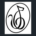Catgut Strings Art Deco Treble Clef Logo Wand an W Poster<br><div class="desc">Catgut Strings Art Deco Treble Clef Logo Wall Art macht ein großartiges Gesprächsstück und wird sicher die Aufmerksamkeit von jedem erfassen,  der es sieht. Hängen Sie es an der perfekten Stelle in der Zuhause oder im Büro und beobachten Sie,  wie Ihre neue Kunst jedes Mal ins Auge fällt.</div>