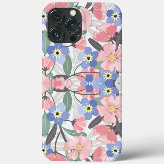 Cath Kidston London Design blaue Blumen Case-Mate iPhone Hülle (Rückseite)