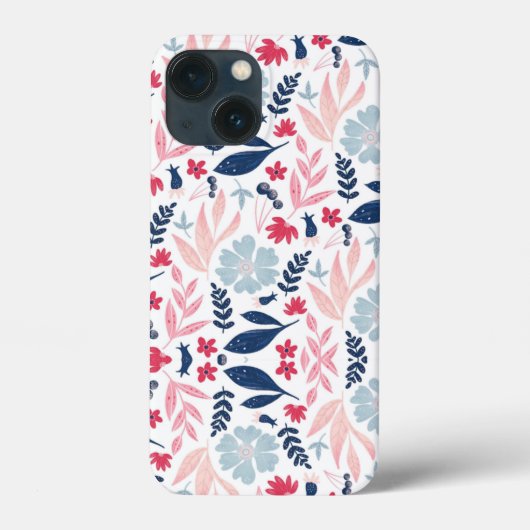 Cath Kidston London Design blaue Blumen Case-Mate iPhone Hülle (Rückseite)