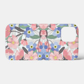Cath Kidston London Design blaue Blumen Case-Mate iPhone Hülle (Rückseite (Horizontal))