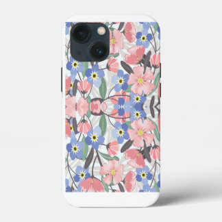 Cath Kidston London Design blaue Blumen iPhone 13 Mini Hülle