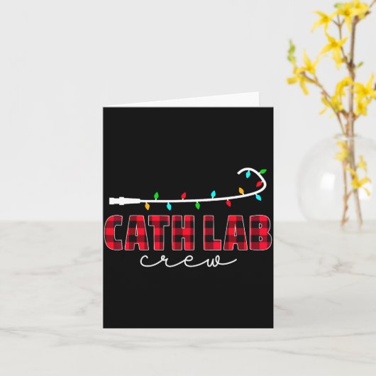 Cath Lab Crew Cardiology Nurse Rad Tech Christmas  Karte (Gelbe Blume)