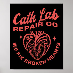 Cath Lab Reparatur Co Lustiger Valentinstag Cath L Poster