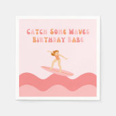 Cath some Waves Birthday Babe Napkins Serviette (Vorderseite)