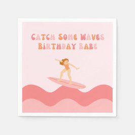 Cath some Waves Birthday Babe Napkins Serviette