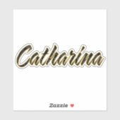Catharina black gold Lettering Aufkleber Sticker (Blatt)