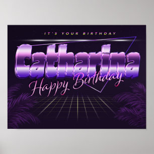 Catharina Vorname Retroposter Geburtstag Poster