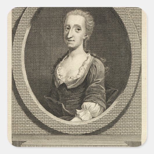 Catharine Cockburn Quadratischer Aufkleber (Vorderseite)