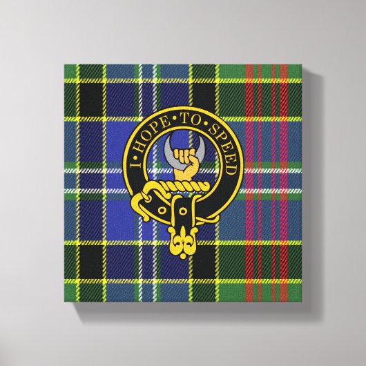 Cathcart Scottish Wappen und Tartan Canvas print Leinwanddruck (Vorderseite)