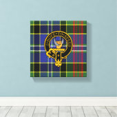 Cathcart Scottish Wappen und Tartan Canvas print Leinwanddruck (Insitu (Holzboden))