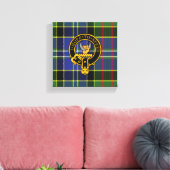 Cathcart Scottish Wappen und Tartan Canvas print Leinwanddruck (Insitu (Wohnzimmer))