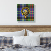 Cathcart Scottish Wappen und Tartan Canvas print Leinwanddruck (Insitu (Schlafzimmer))
