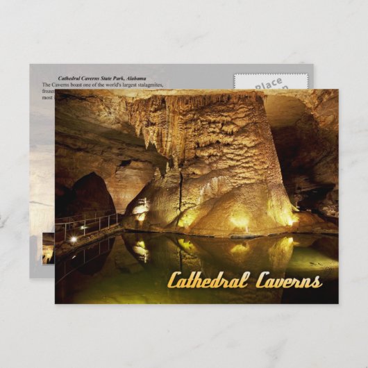 Cathedral Caverns Staat Park, Alabama Postkarte (Vorne/Hinten)
