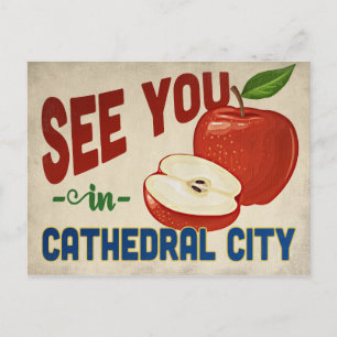 Cathedral City California Apple - Vintage Travel Postkarte