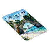 Cathedral Cove Neuseeland Magnet (Rechte Seite)