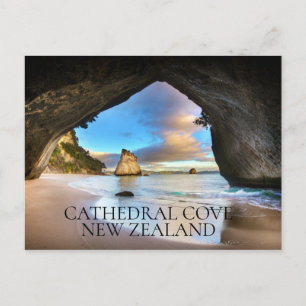 "Cathedral Cove, Neuseeland" Reise-Postkarte Postkarte