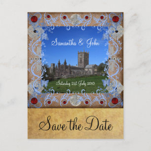 Cathedral Fotoframe Save the Date Postkarte
