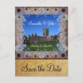 Cathedral Fotoframe Save the Date Postkarte (Vorderseite)