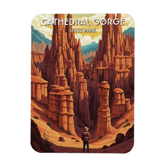 Cathedral Gorge State Park Nevada Reise Magnet (Vertikal)
