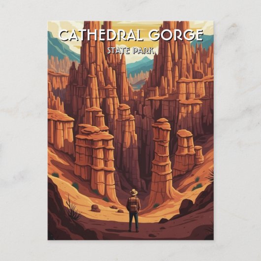 Cathedral Gorge State Park Nevada Reise Postkarte (Vorderseite)