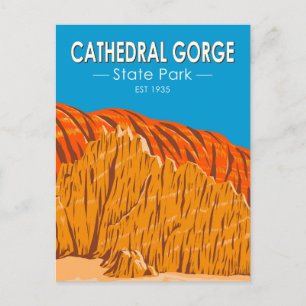Cathedral Gorge State Park Nevada Vintage auf Deut Postkarte