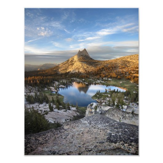 Cathedral Lake and Peak - Yosemite John Muir Trail Fotodruck (Vorne)