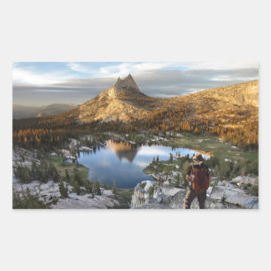 Cathedral Lake / Peak - Yosemite - John Muir Trail Rechteckiger Aufkleber