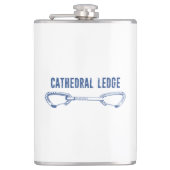 Cathedral Ledge Klettern Schnellziehen Flachmann (Vorderseite)