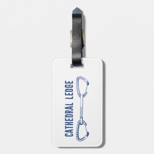 Cathedral Ledge Klettern Schnellziehen Gepäckanhänger (Rückseite vertikal)