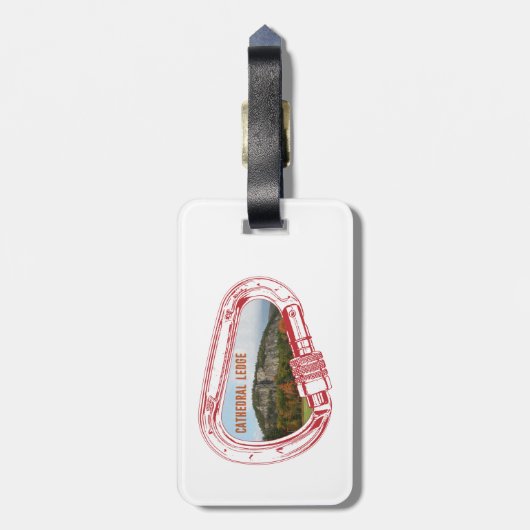 Cathedral Ledge Klettersteig Carabiner Gepäckanhänger (Rückseite vertikal)