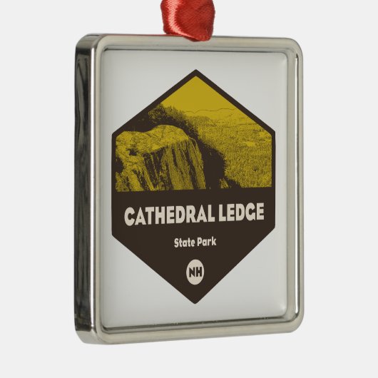 Cathedral Ledge Staat Park New Hampshire Ornament Aus Metall (Rechts)