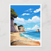 Cathedral Marine Cove Artwork Illustration Postkarte (Vorderseite)
