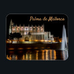 Cathedral of Palma de Mallorca at night - Spain Magnet<br><div class="desc">La Seu,  the Cathedral of Santa Maria of Palma. It is a Gothic Roman Catholic cathedral located in Palma de Mallorca - Balearic Islands,  Spain.</div>