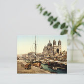 Cathedral & Quay de la Joliette, Marseille, Frankr Postkarte (Stehend Vorderseite)