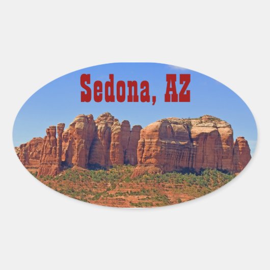 Cathedral Rock Oval Aufkleber (Vorderseite)